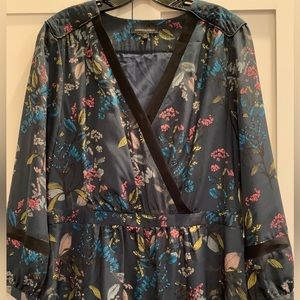 Banana Republic Black Floral Dress size 14